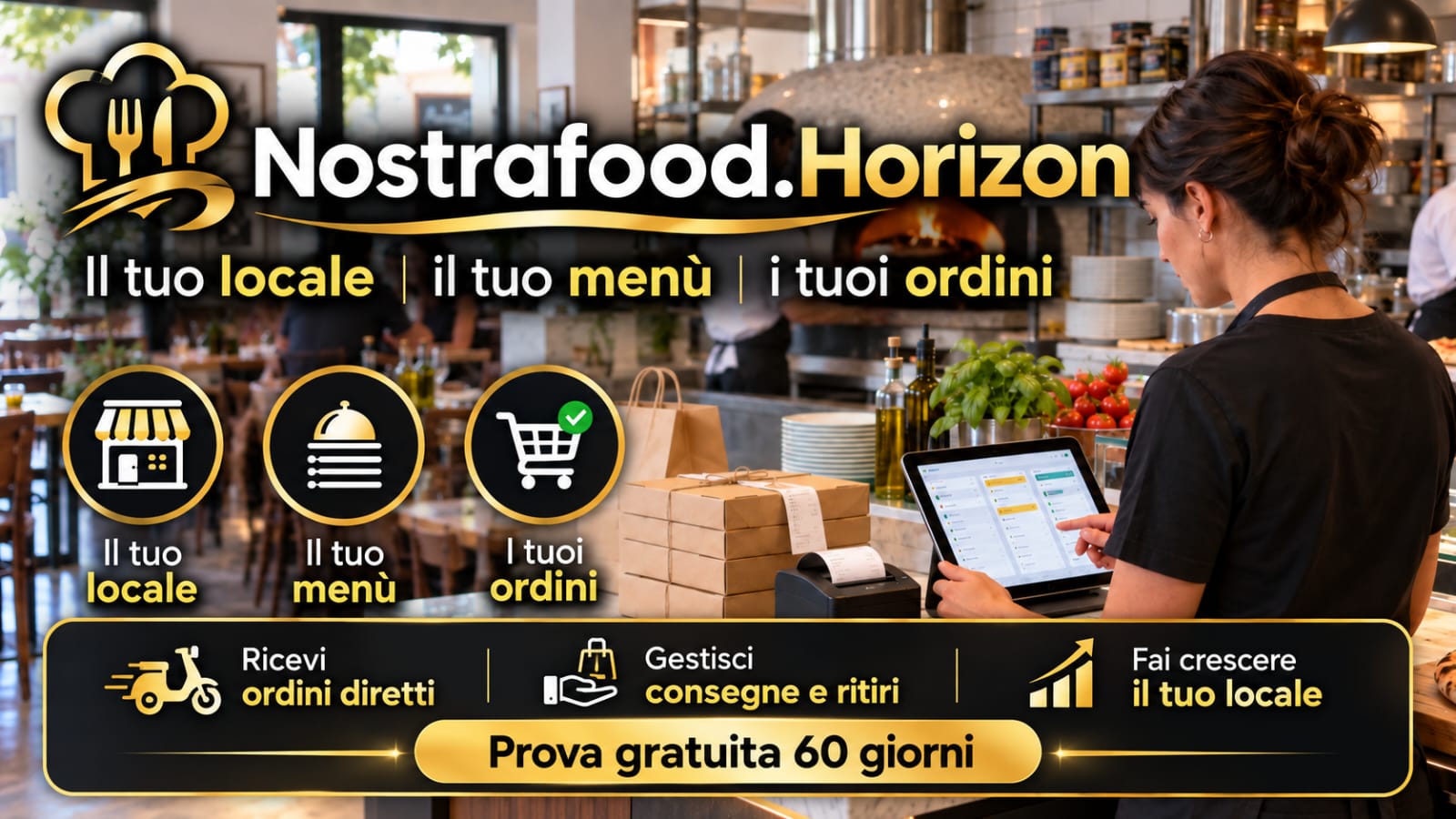 Post promozionale Nostra Food Horizon per i locali